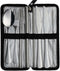 VANDBAO Camping Utensils Set, Portable Travel Cutlery with Case, Includes Extra Steak Knife and Boba Straw
