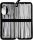 VANDBAO Camping Utensils Set, Portable Travel Cutlery with Case, Includes Extra Steak Knife and Boba Straw