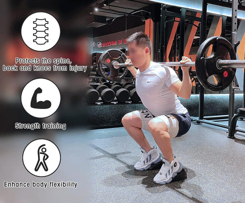 Squat Wedge Block 6PCS Adjustable Non-slip Rubber Ramp for Heel Elevated Squat, Weight Lifting