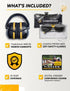 TradeSmart High-Performance Earmuffs for Shooting Range, Shooting Eye Protection Glasses + Firearm Confidence Course