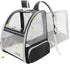 Texsens Cat Backpack, Expandable Pet Carrier for Medium Cats and Small Dogs up to 17 lbs, Black