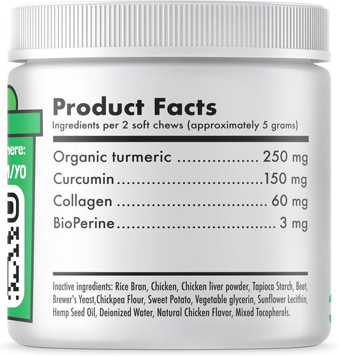 30 LEGITPET Turmeric Curcumin Hip & Joint Supplement for Dogs Supports Mobility, Comfort & Overall Wellness