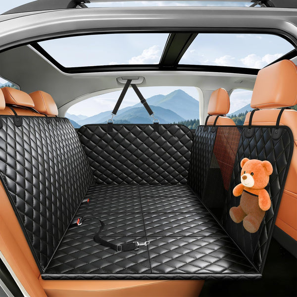 HOB4U Dog Car Seat Cover for Back Seat, Hard Bottom Back Seat