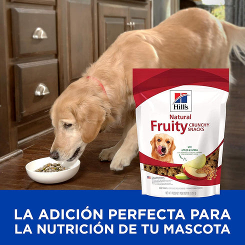 8 oz. Hill's Natural Fruity Snacks, Crunchy Dog Treats, Apples & Oatmeal, Bag