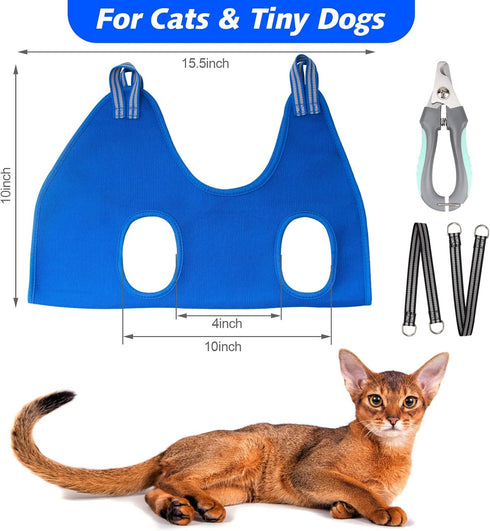 Hammock Trimming ATESON Pet Grooming Harness for Cats & XS Small Dogs, Dog Sling for Cutting Nails, Dog Hanging Holder