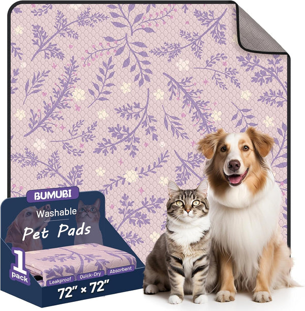 Washable Dog Pee Pads - Absorbent Reusable Puppy Training Pads, Waterproof Leak