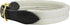 White Soft Genuine Rolled Leather Dog Collar, Brass Hardware, 12.5"-14" Neck Circumference