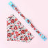 Mile High Life Girl Dog Collars - Cute Bandana Collar, Soft Poly Cotton Fabric for Small Dogs, Flower & Fruit Pattern