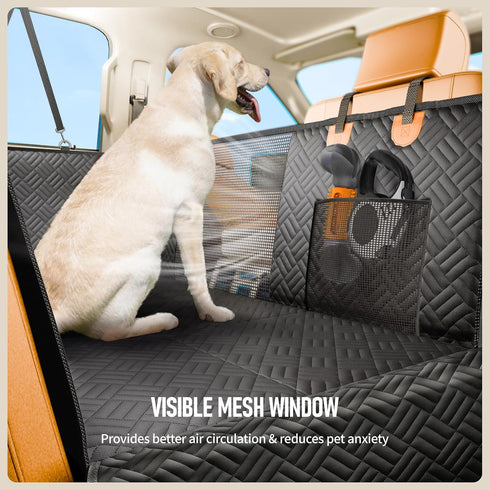 PROZAR 400lbs, Hammock Dog Car Seat Cover for Back Seat, Hard Bottom Back Seat Extender for Dogs - Supports Back Seat