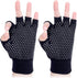 Jxiwfvl Fingerless Workout Pilates Gloves for Men and Women, Non-Slip Grip Fitness Gym