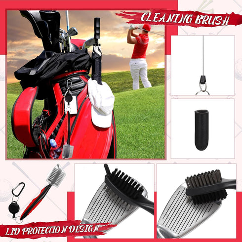 Syhood 21 Pcs Golf Club Cleaning Kit, Accessories with Brush, Towel, Sharpener & Repair Tool for Men or Women