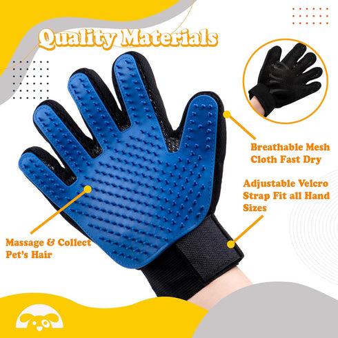 PetnBeyond Deshedding and Grooming Gloves, Gentle Pet Care for Cats and Dogs, Ultimate Comfort for Long and Short Fur