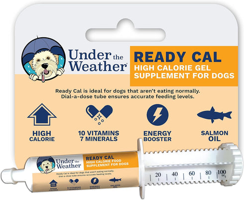 Under the Weather Pet Ready Cal for Dogs, 100cc, High Calorie Supplement, Weight Gainer, 10 Vitamins, 7 Minerals