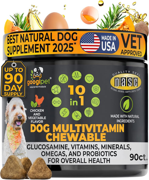 Googipet Premium Dog Multivitamin Chewable, Dog Vitamins and Supplements, Puppy Vitamins &
