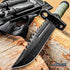 Tactical Hunting Knife 13.75" Fixed Blade - Survival Knife with Combat Blade, Camping Accessories, Survival Gear (Olive
