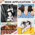 12 Pieces Fleece Blankets for Pets, Paw Print Dog and Cat Blanket Bedding Cover for Small Animals, 12 x 12 inches