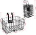 Folding Rear Bike Basket Detchable Front Bike Basket Rust Proof Wire Mesh Rear Bicycle Basket Mountain Bike Frame Basket Fold-Up Bike Cargo Rack by FengWu