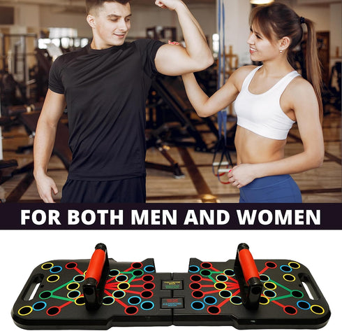 Push Up Board for Men & Women, 60 in 1 Foldable Pushup Board for Home Gym & Office, Multi-Functional Workout Equipment
