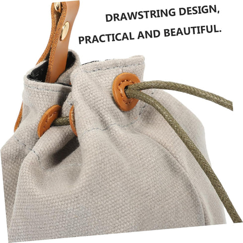 5pcs Mipcase Portable Dog Treat Pouch Lightweight Canvas Snack Bag Drawstring for Outdoor Training and Food Holder