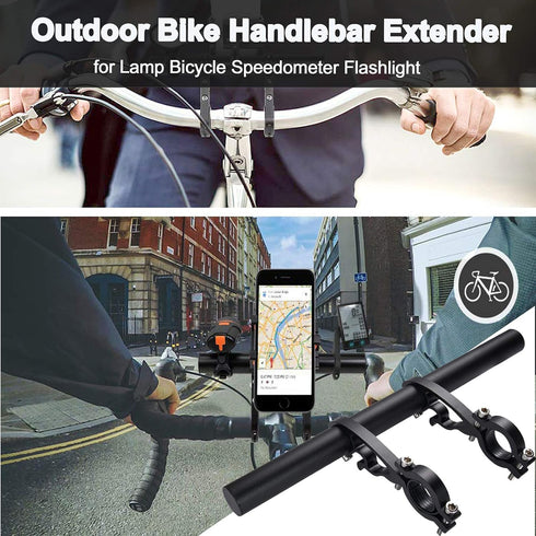 Yizhet Aluminum Alloy Bicycle Handlebar Extensions, 30cm Extender for Phone Mount Holder, Speedometer, GPS