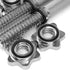Yes4All Pair of Threaded Dumbbell Handles, Chrome/Rubber Grip, Fit 1” Plates, 14/16/18/24 inch