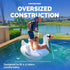 SWIMLINE 90621 Summer Swimming ORIGINAL Giant Inflatable Swan Pool Float Floatie Ride-On Lounge W/ Stable Legs Wings