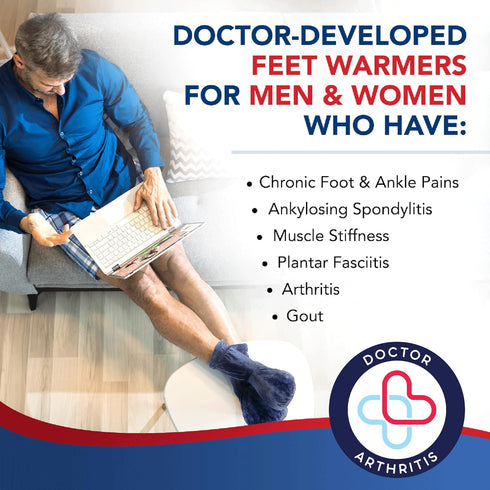Dr. Arthritis Doctor Developed Heated Booties Foot Warmers for Women Men,Feet Foot Warmer Booties and Handbook Ankle