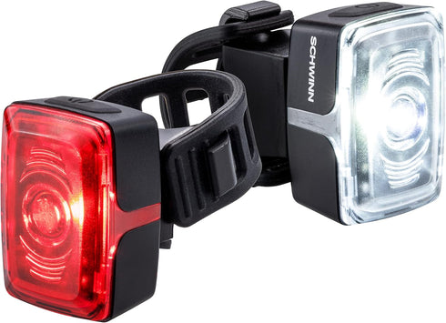 Schwinn USB Rechargeable LED Bike Light Set, Headlight and Taillight Accessory, 75 Foot Beam Distance