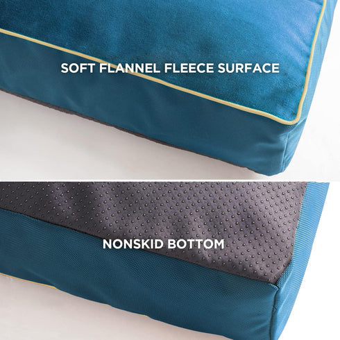 Bedsure Waterproof Dog Beds for Medium Dogs, 4 inch Thick Bed with Removable Washable Cover, Pet Bed Mat Pillows, Navy