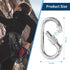 Oval Indoor Outdoor Climbing Carabiner, Screw Locking Heavy Duty Safety Clips, 25 KN (5600 LBS) for Hiking, Camping