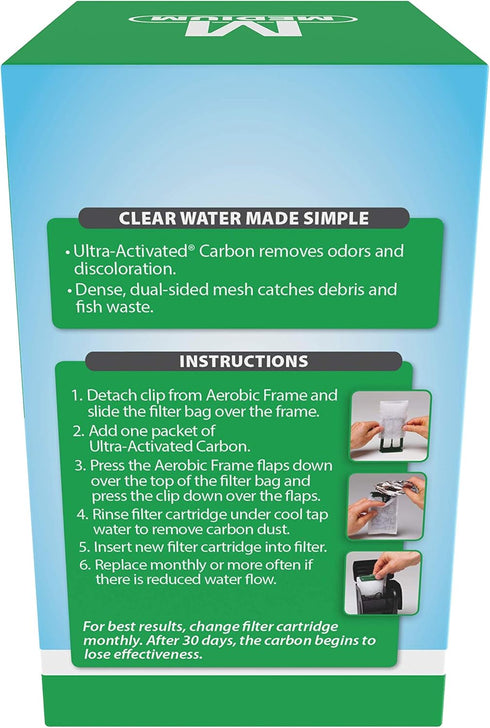 Tetra Whisper Bio-Bag Filter Cartridges, Medium Filter for Aquariums, 6 Medium Green Filters, Freshwater and Marine Fish