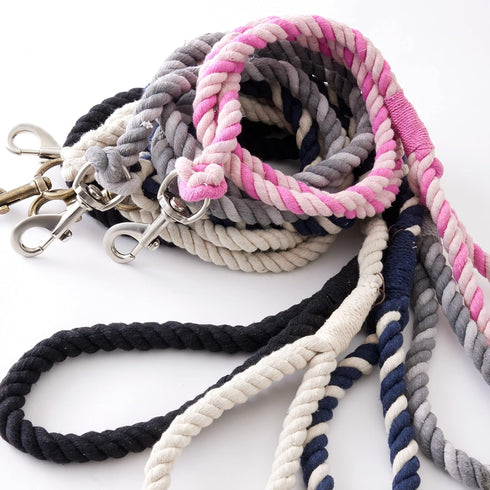 HonestBaby Collars and Leash Sets, Braided Vegan Suede for Dogs, Organic Cotton, Soft Pink/Bright Pink