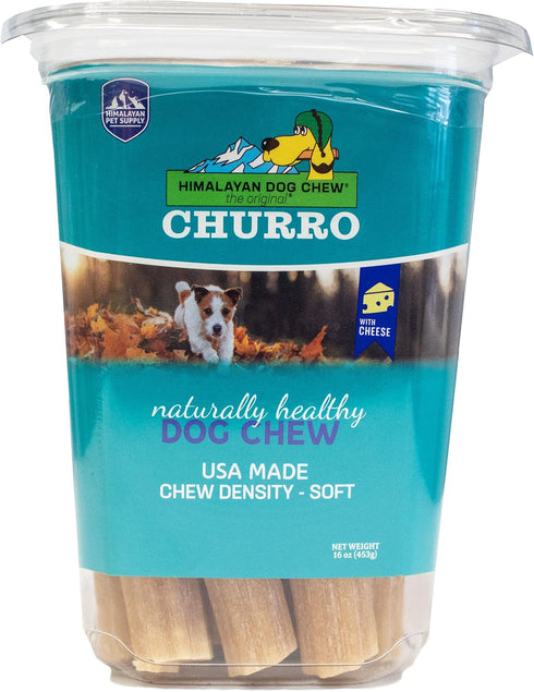 Himalayan Pet Supply CHURRO Himalayan Cheese Treats | Lactose Free - Gluten Free - Grain Free | USA Made | 16 x 6 inch