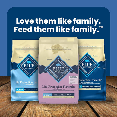 Blue Buffalo Life Protection Formula Small Breed Puppy Dry Dog Food, Chicken & Oatmeal Recipe, 15 lb Bag
