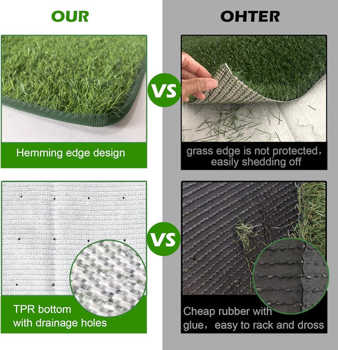 22 x34 Artificial Grass Turf Pad for Dog Potty Training in (Replacement Grass)