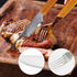 6Pcs Set,Wooden Set Daily Treasures Stainless Steel Portable Cutlery Handle Camping Utensils with Storage Bag,Reusable
