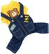 SELMAI Dog Outfits for Small Dogs - Spring Shirts Denim Bib Pants, 2 Pockets Jumpsuits for Cats & Puppies, Autumn