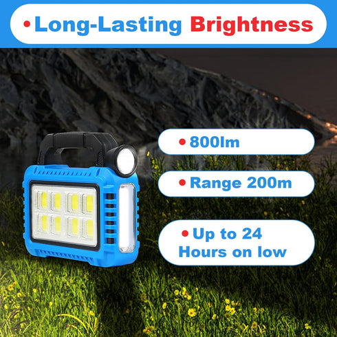 TANSOREN 4 Pack Lantern Camping Essentials, Solar Lights, LED Flashlight for Emergency, Rechargeable Tent Lights