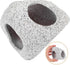 ARTIBETTER Aquarium Ceramic Shelter Cave for Fish and Shrimp Breeding, Small Underwater Hideaway Ornament, Grey Ceramic
