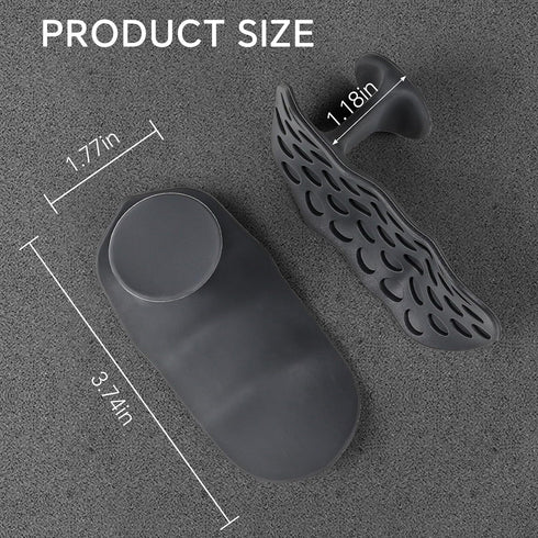 Anti-Slip Workout Grips - Widened and Thickened Rubber Hand Protector Ryptfit Grips for Weightlifting, Pull-ups, Gym