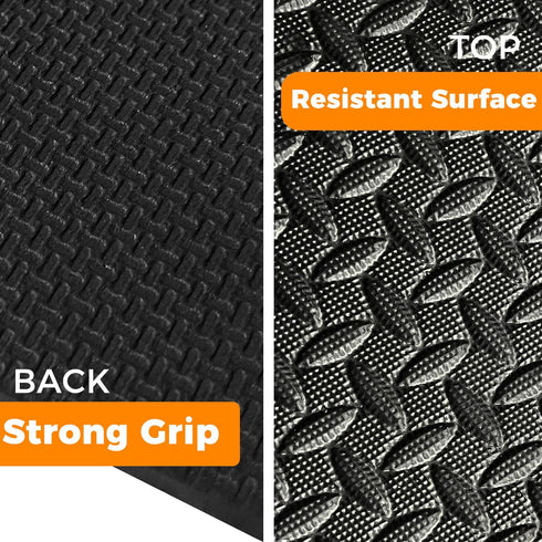 BierBear 4x6ft 10mm Gym Floor Mat Thick - Large TPE/NPE Foam Workout Mat for Home Gym, Garage Floor, Yoga & Exercise