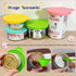 MoPawKT Silicone Pet Food Can Covers, 3 Inner Diameters for Standard Cat & Dog Food Cans, BPA Free (2 lids + 1 spoon)