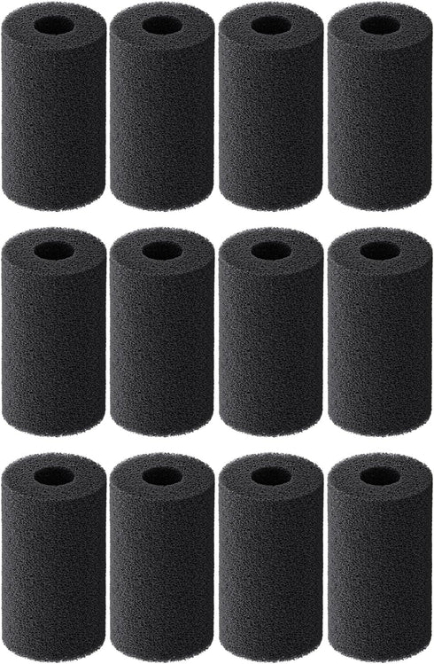 Pawfly 12 Pack Pre-Filter Sponge, 0.8" Intake Sponge Foam Roll for Small Fish Shrimp Fry Fish Tank Covers