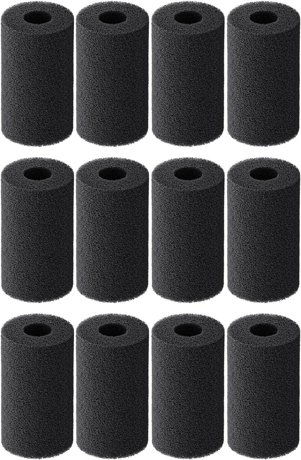 Pawfly 12 Pack Pre-Filter Sponge, 0.8" Intake Sponge Foam Roll for Small Fish Shrimp Fry Fish Tank Covers