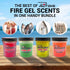 Fire Gel Bait Saltwater Bundle (Shrimp, Shad, Squid, Sardine), Irresistible Fishing Bait for Trout, Salmon, Crappie