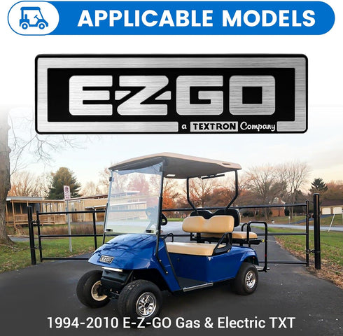 Name Plate for EZGO TXT 1994-2010 Gas & Electric Golf Carts, 71037G01