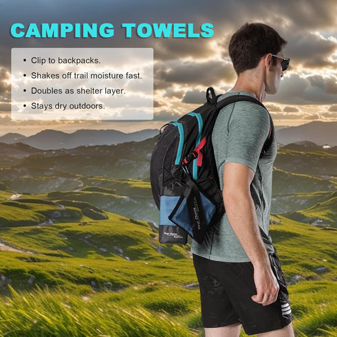 Ultra Compact Quick Dry Microfiber Towel for Gym & Travel