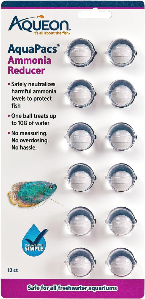 Aqueon AquaPacs Ammonia Reducer 12 Pack for 10 Gallon Aquariums