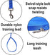 Hi Kiss Dog/Puppy Obedience Recall Agility Lead - 15ft, 20ft, 30ft, 50ft, 100ft Training Leash, Blue 20 Feet