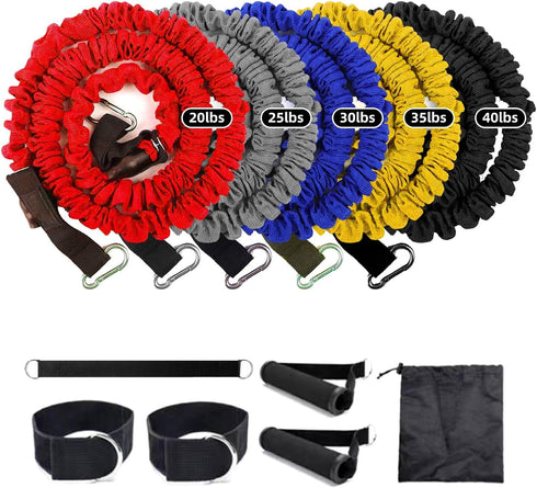 Resistance Bands Set, 20lbs to 40lbs Exercise Bands with Handles for Heavy Resistance Training